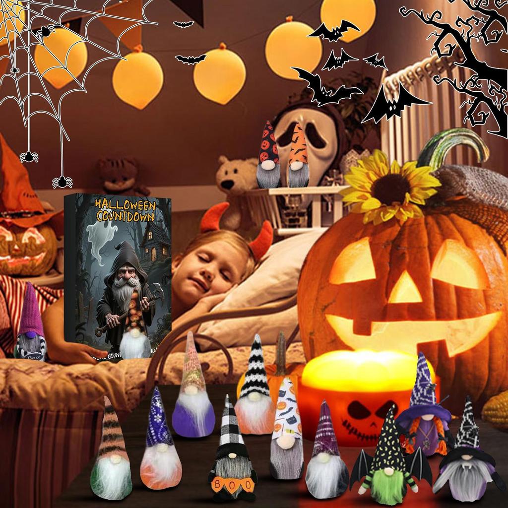 Halloween Countdown Calendar 24 Days Countdown To Halloween Ornament Collectible Doll Pendant Holiday Decorations For Girls