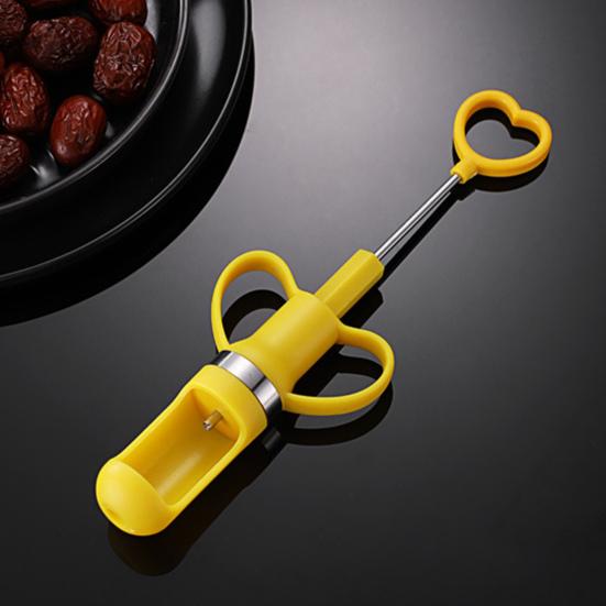 

Полезное, экологически чистое средство для удаления сердцевины, 3 цвета, многофункциональное эффективное средство для удаления косточек мармелада для ресторана, средство для удаления сердцевины с красными датами