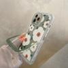 White Floral Folding Holder Stand Phone Case For Iphone 14 Pro Max 13 11 12 14 Plus Soft Silicone Cover Bumper