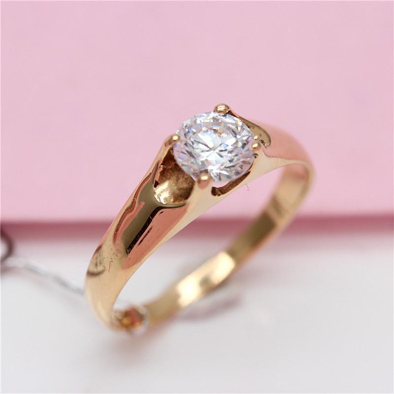 Purple Gold Inlaid Zircon Simple Temperament Tide-Plated Rose Gold Open Ring