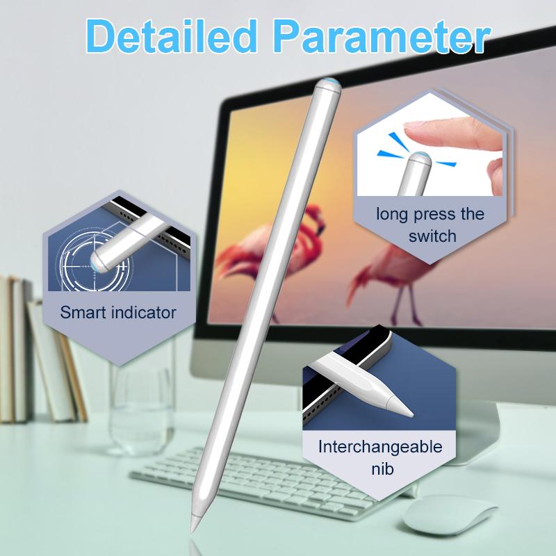 ID730 Oem Factory Active Tactil Pencil White Special Plastic Soft Tip Smart Stylus Pen for Ipad Apple Pencil Wireless Charging