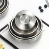 Flat 201/304 Stainless Steel Dish Plate Cooking Noodles Bowl Thickened Dinner Plate Seasoning For Kitchen Restaurant Tableware