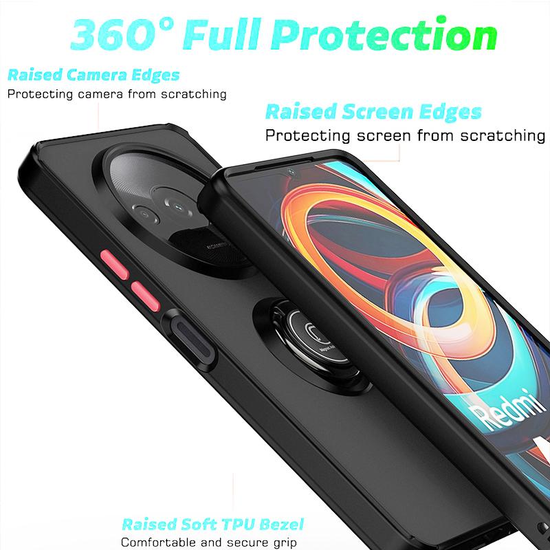 Funda For Xiaomi 14 Ultra 14T Pro Matte Car Magnetic Cover For Xiaomi 14T 12T 11T 10T Pro 11 12 13 Lite Ring Phone Holder Cases