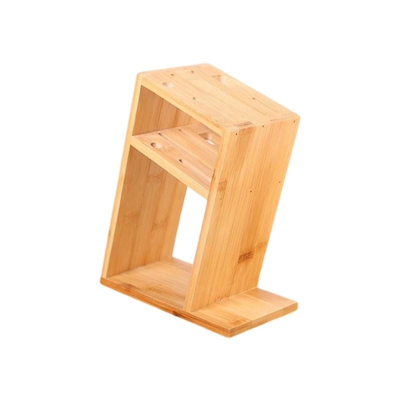 Natural Bamboos Cutter Holders And Kitchen Tool Organizers Space Saving Design Stand Rack For Safe Utensils Storage