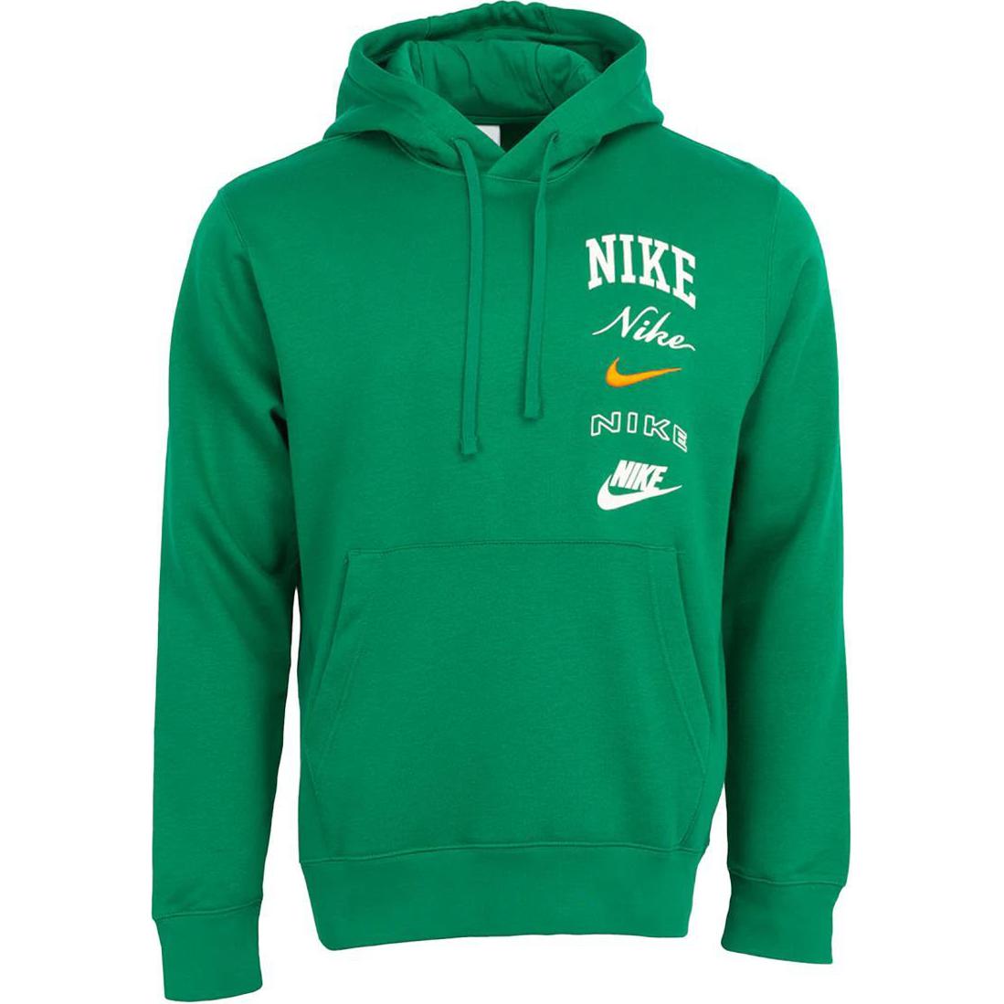 

Nike Club Fleece Logo Print Drawstring Hoodie Men hoodies Green FN2634-365 L