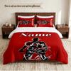 Freddy Krueger Personalized Custom Name 3‑Piece Bedding Set Soft Duvet Cover Set For Bedroom Home Decor