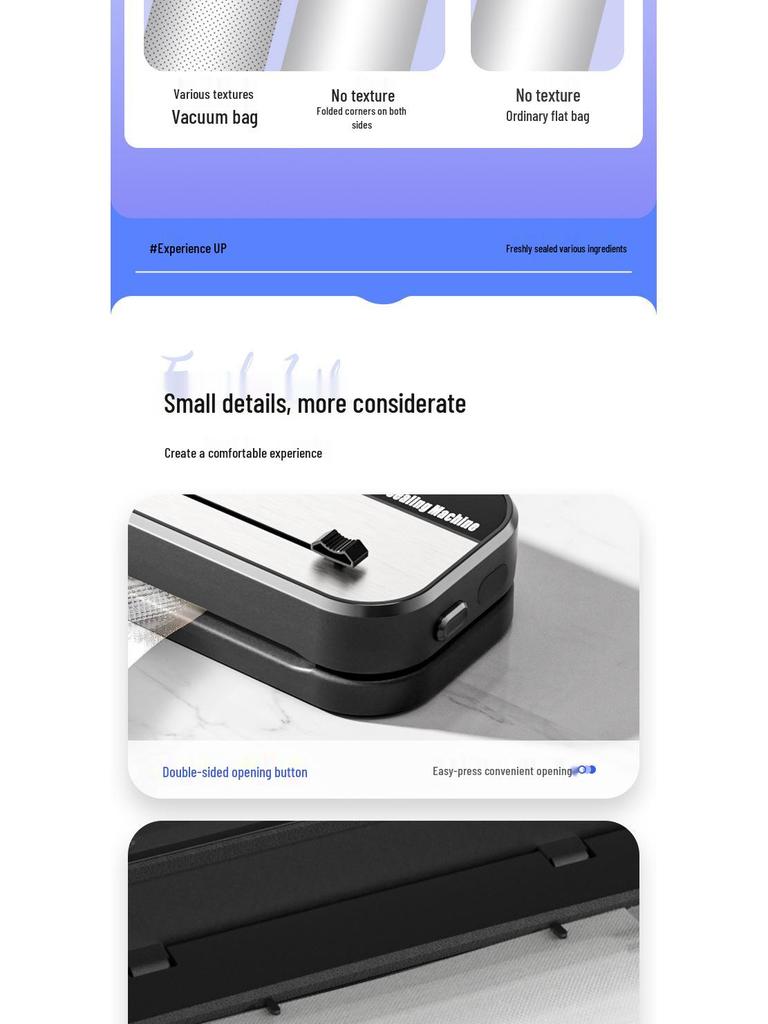 Cross-Border Stainless Steel Automatic Vacuum Sealer - Intelligent Fresh-Keeping Cutting Model