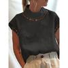 Women's Solid Color Hollow Top Casual Turtleneck Breathable Shirt