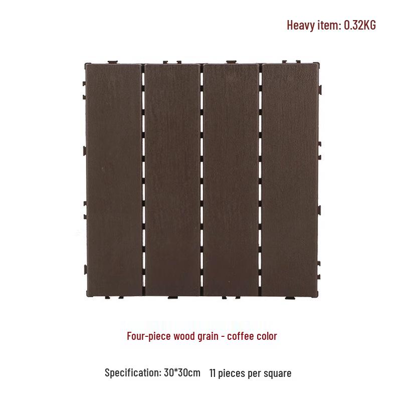Suelo de Plástico Compuesto para Exteriores de Encastre 30x30 para Jardín/Balcón