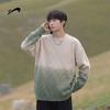 Men's Gradient Crewneck Knit Pullover Sweater