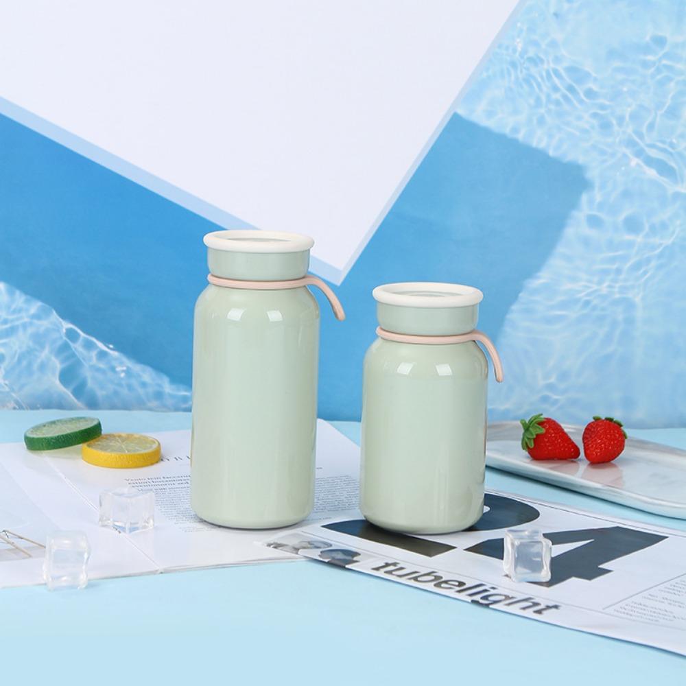 Mini Izolowana Butelka na Wodę ze Stali Nierdzewnej 400ml Kubek Termos Przenośny Szczelny z Pokrywką Kubek Podróżny Mleko Sok Kawa Kubek na Wodę