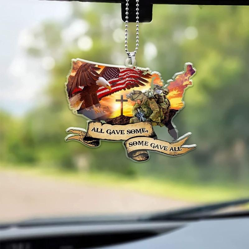 Eyecatching American Acrylic Eagle Flag Car Ornament Colorful Hangings For Home Decor