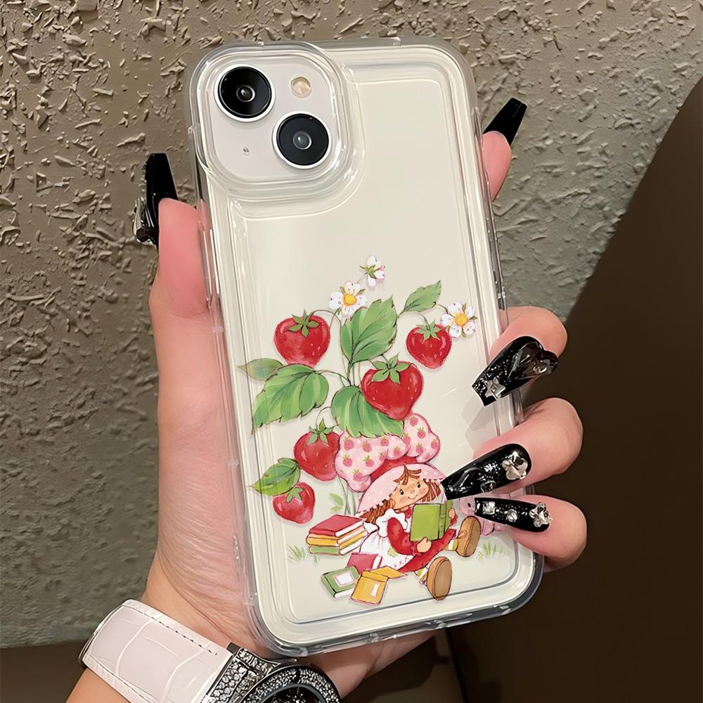 Cute S-Strawberry S-Shortcake Phone Case For Samsung Galaxy A55 A35 A15 A54 A34 A24 A14 A05 A13 A73 A53 A33 A23 4G 5G Back Cover