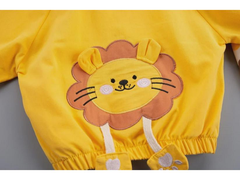Kids' 2023 Korean Style Hooded Sweatshirts: Spring/Autumn Long-Sleeve Cartoon Three-Piece Set