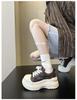 Fashion Autumn New Thick Sole Single Shoes Women Fashion Round Head Front Strap Thick Sole Anti-slip Wear-resistant Low-top Shoes