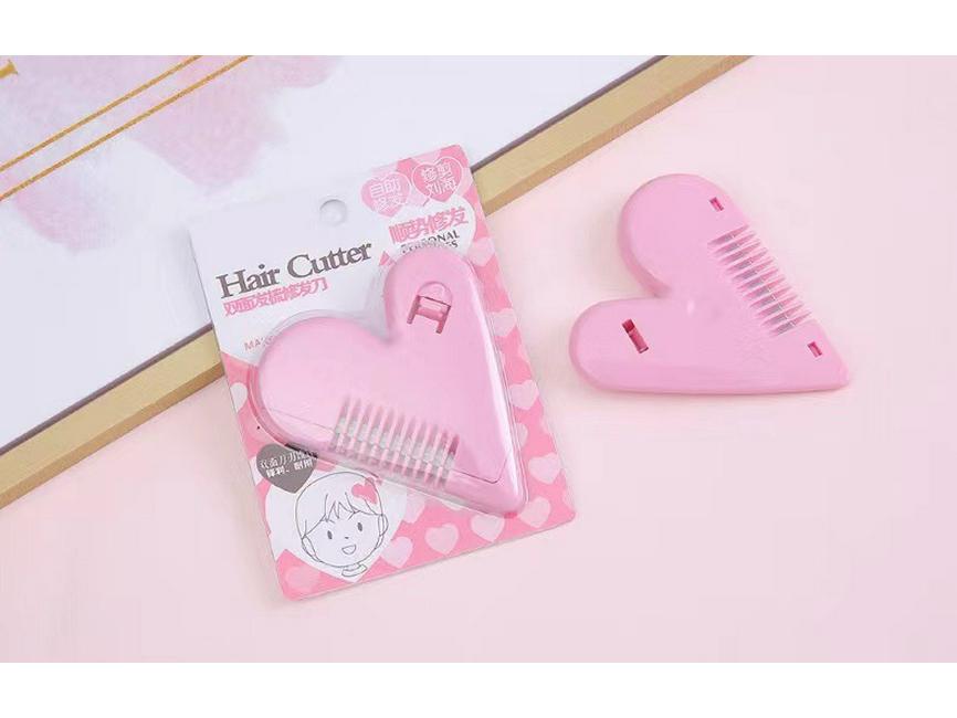 Double-Sided Peach Heart Hair Comb & Children's Safe Trimmer