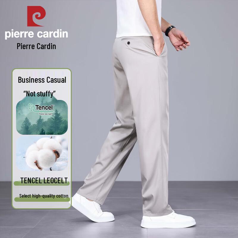 Pierre Cardin Men's Tencel Blend Straight Fit Casual Business Pants