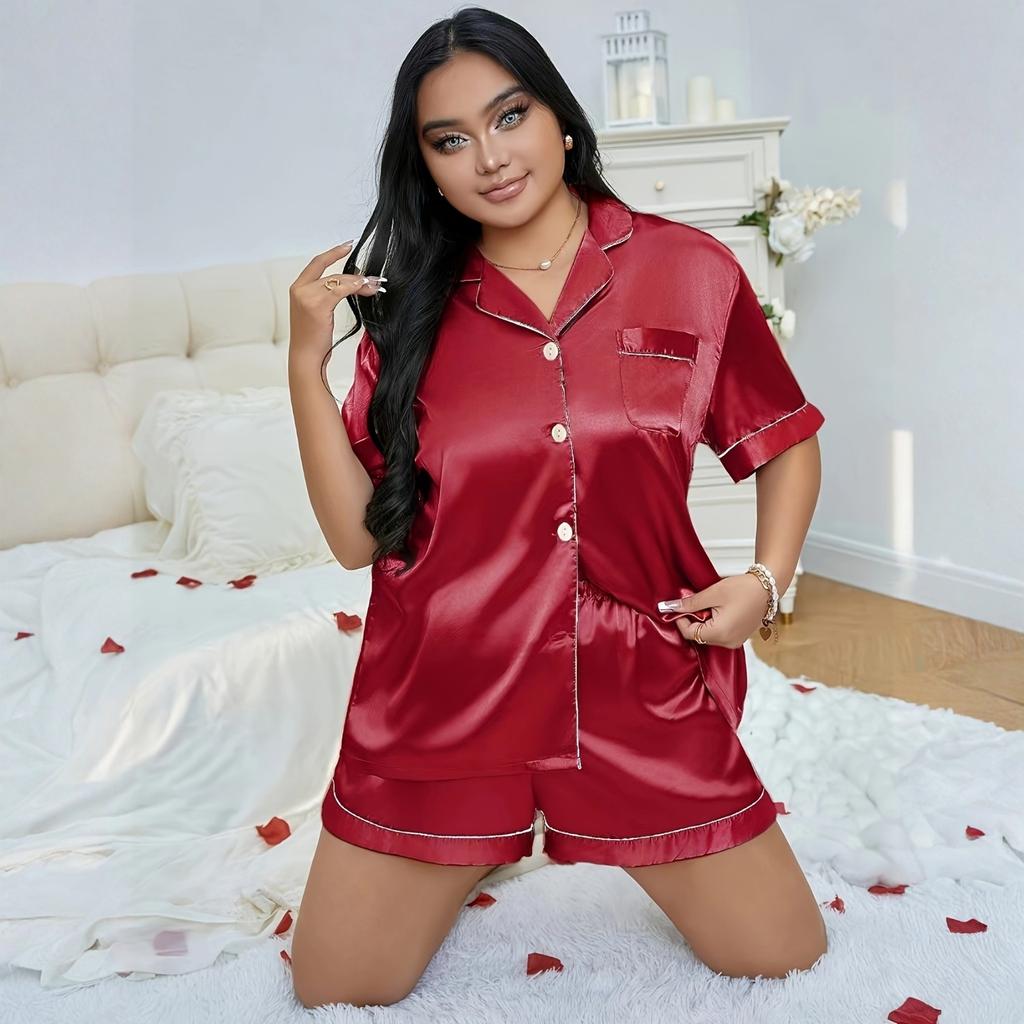 Plus Size Women's Pajama Set Loungewear Comfortable Home Sleepwear
