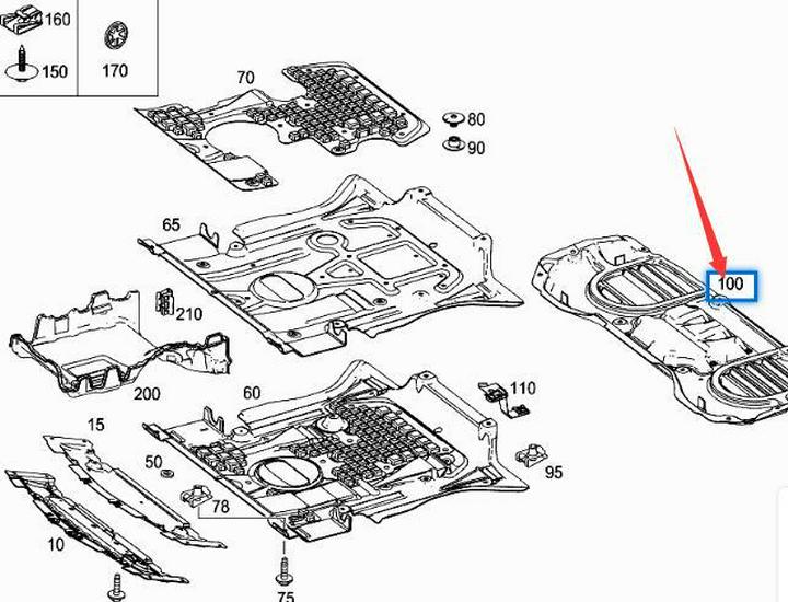 Protector cutie de viteze Mercedes-Benz ML/GLE W166