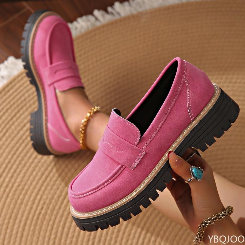 Fashion New Spring  Autumn Large Casual Women's Shoes with Thick Heels Retro Simple Comfort Thick Bottom anti slip Women's Shoes