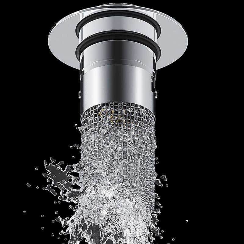 WTEMPO 1PC Universal Drain Stopper Bathroom Sink Stopper Stainless Steel Anti-Clog Home Filter Hair Catcher Shower Floor Drain