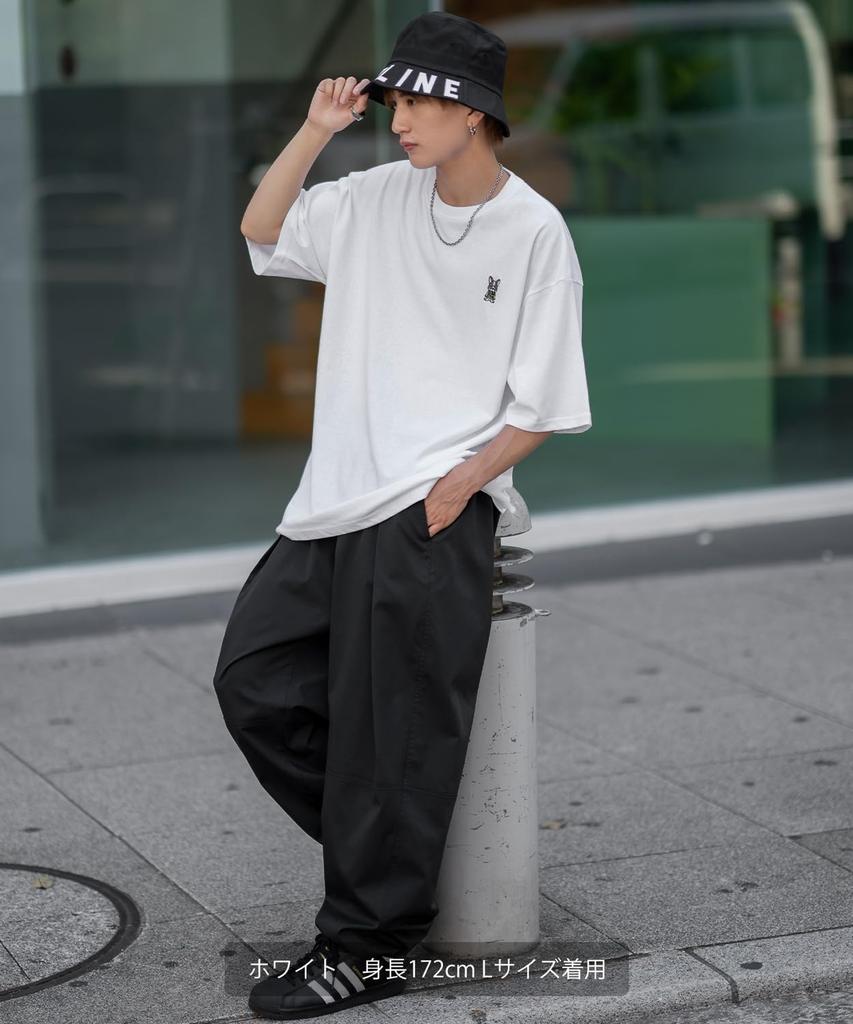 IMPROMES Casual SIDEWAYSTANCE Embroidered Downer Bulldog Short Sleeve T-Shirt, Men's, White