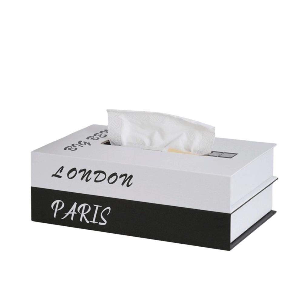 Luxury Book Style Tissue Box Ornaments Napkin Holder Case Organizer Paper Box  Home Decoration