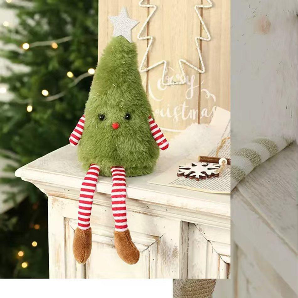 Christmas 1pc decorations cute plush tree doll home party ornaments gifts couple Cuddly Huggable Comfort Kawaii Adorable Stuffed Fluffy Soft