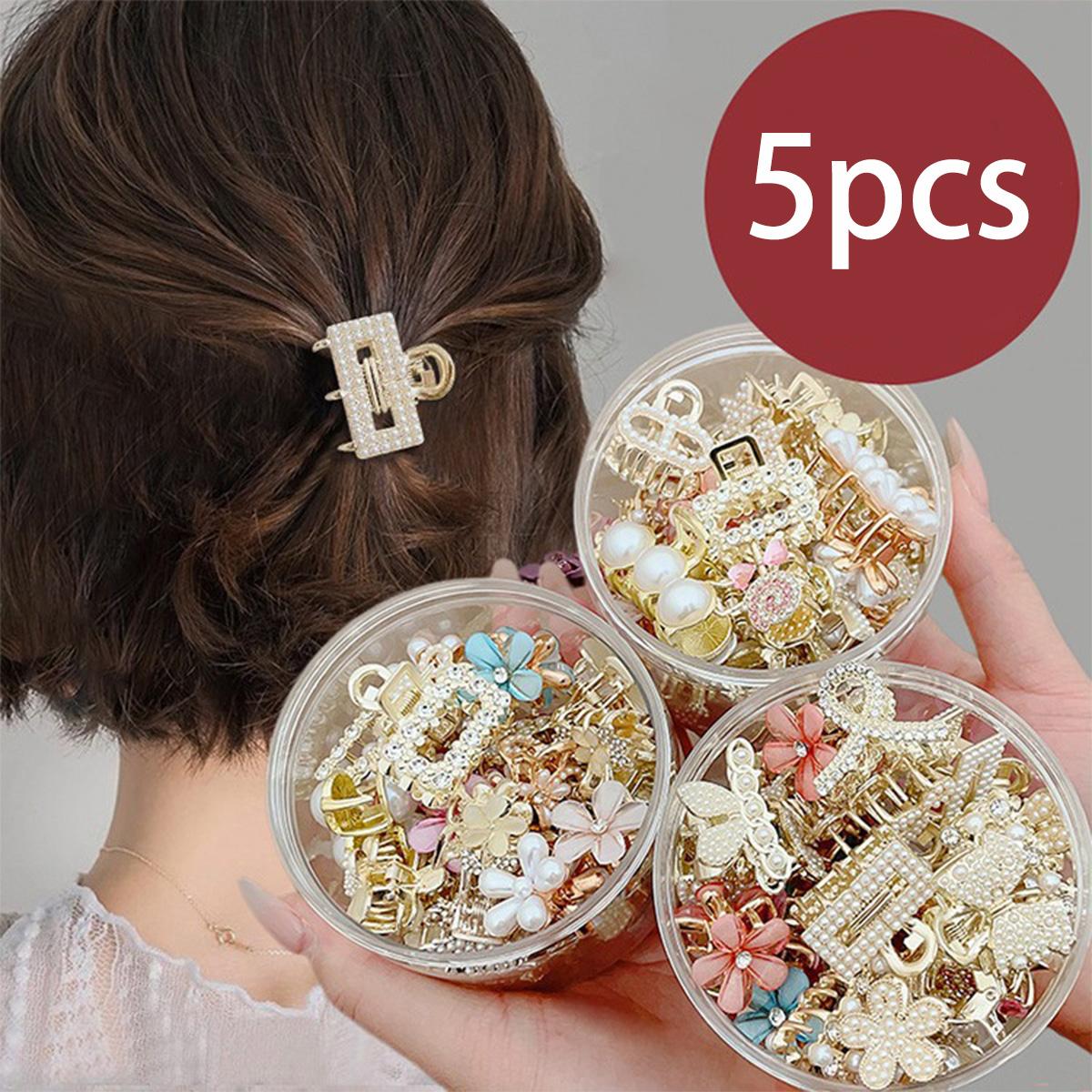 

80 styles of Bohemian style alloy pearl diamond hair accessories - elegant and simple hairpins for everyday wear - perfect gifts Size fits all