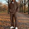 Men's Zip Up Hoodie and Cargo Jogger Pants 2 Piece Set for Casual Outdoor Sportswear