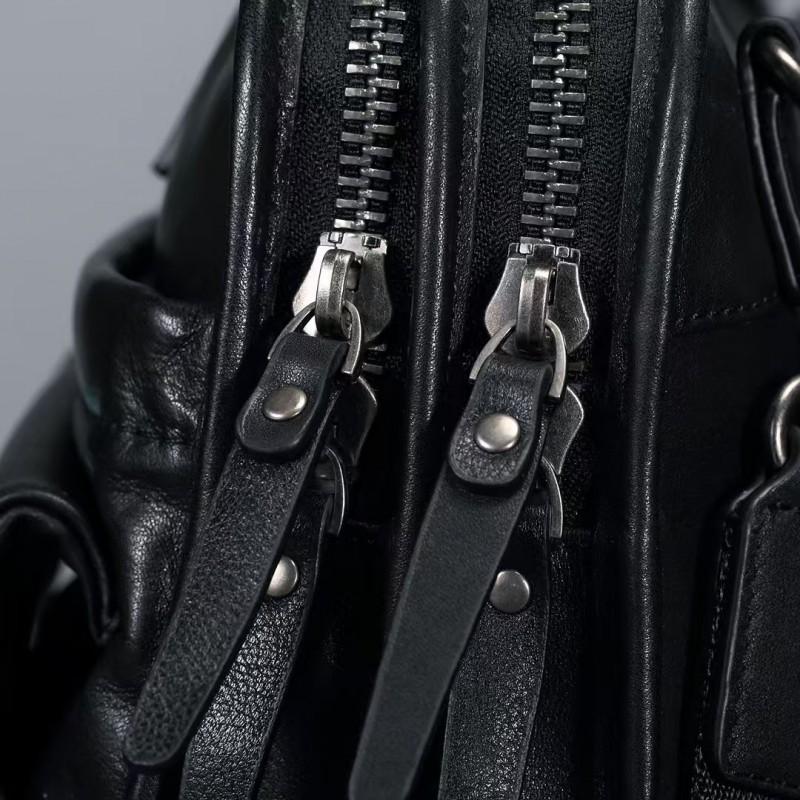 High Quality Genuine Leather Men's Simple Classic Computer Bag Office Large Capacity Business Portable Handbag
