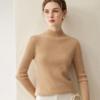 Women's Slim Fit Ribbed Cashmere Sweater - Half-High Neck