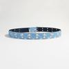 Vielseitiger Breiter Ledergürtel Luxuriöses Design Stern Ausgeschnitten Gürtel Mode Punk Denim Taillenband