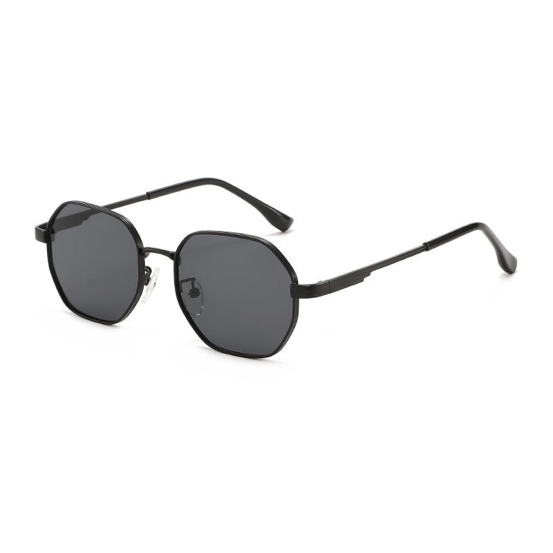 Men's and Women's Fashion Polygonal Frame Sunglasses Retro Sun Protection Sunglasses Trendy Outdoor Eyewear for Men and Women