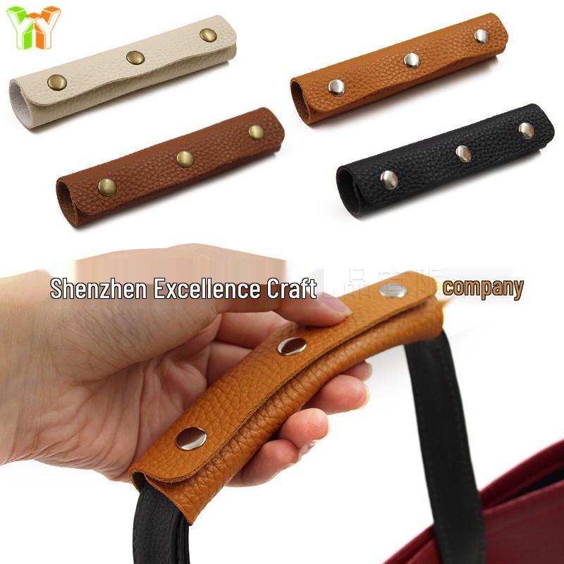 Spot PU Leather Handbag Handle, Anti-Choke Sleeve, Detachable Three-Buckle Accessory.