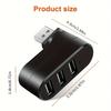 3 Ports Mini USB Drehbarer Splitter Adapter - Hochwertiger Hub für Laptop für PC