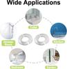 6/1PCS Self-Adhesive Stainless Steel Faucet Decorative Cover Shower Chrome Finish Water Pipe Wall Covers Bathroom Accessories