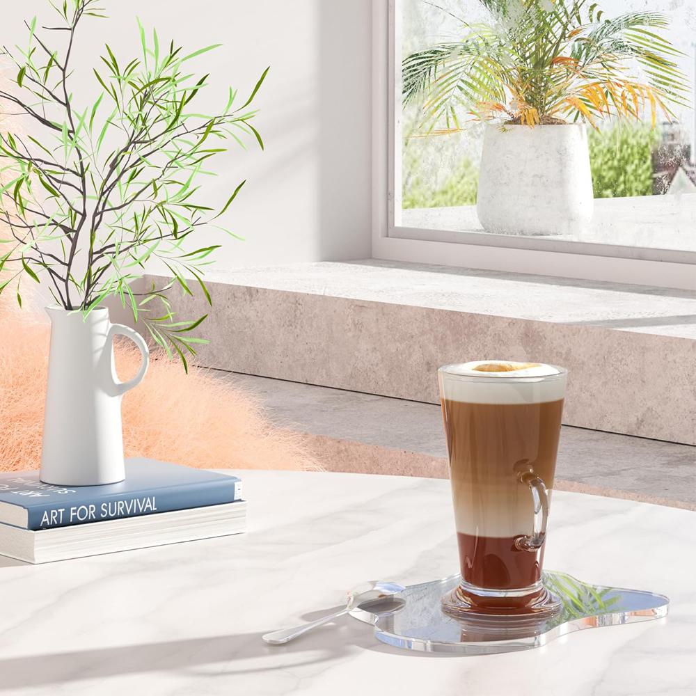 1/2pcs Acrylic Transparent Coasters Irregular Cloud-shaped Coffee Cups Drink Coasters Table Decorations Bar Decorations