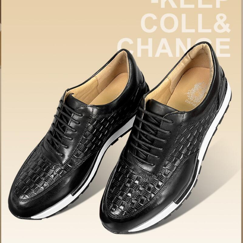 Fashion New Men's Shoes Comfortable Leather Handmade Shoes Non-slip Party Dress Men's Shoes Zapatos Hombre A28