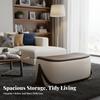 Saddledesign Entryway Bench Multi-Functional Design Upholstered Ottoman Comfortable Padded Seat Safety Hinge for Hallway, Closet
