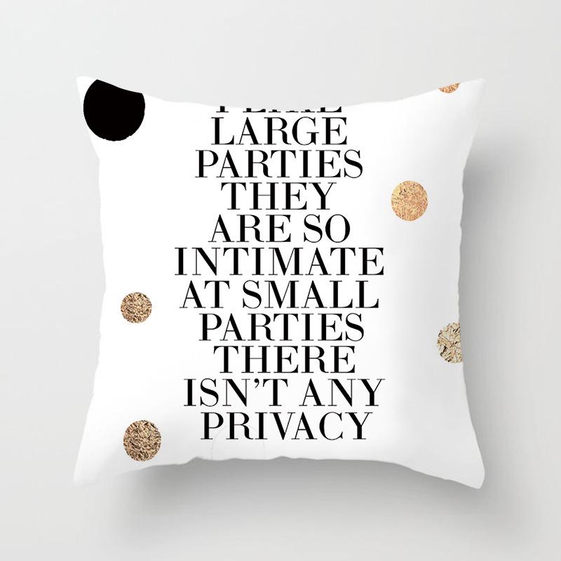 Sofa Pillow Cover, Cushion Cover, Nordic Home Textile Fabrics, Simple Golden Digital Printing