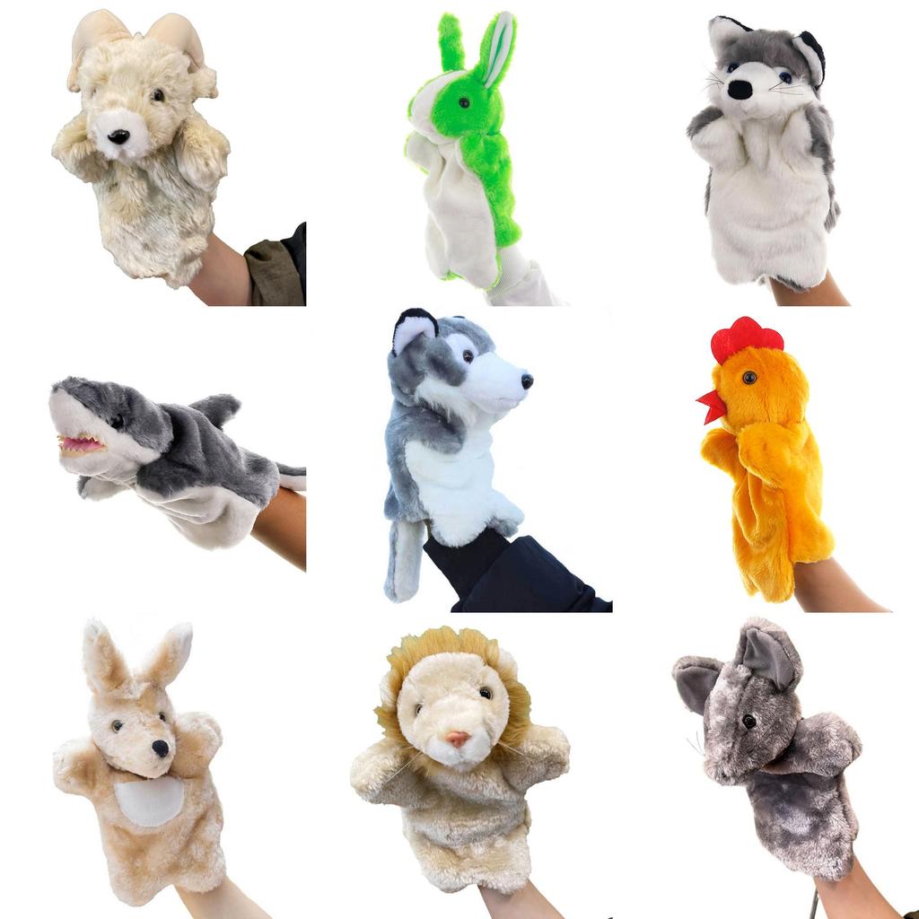 Animal Hand Plush Puppet Toy Cartoon Glove Role Play Educational Interactive