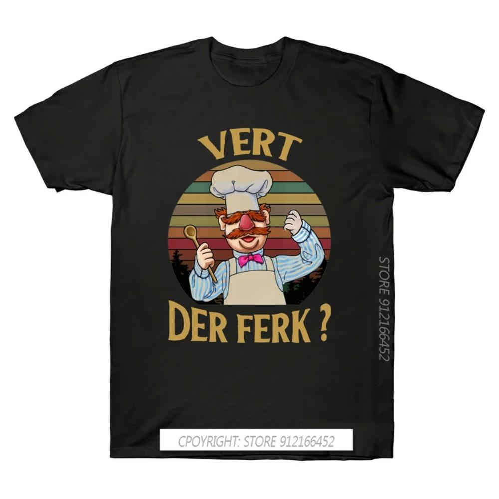 

Swedish Chef Vert Der Ferk Sunset Vintage Retro Men s T Shirt Cotton Tees Print Harajuku Tops Men Summer Men s Tees XXXXXL чёрный