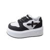 ~ Muffin Platform White Shoes Women's New Cross Flower Casual Board Shoes Tide