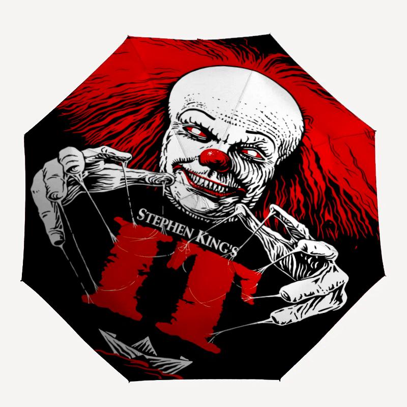1pc Pennywise1 Umbrella, Sun Protection, And UV Shielding. It Has Eight Sturdy Ribs for Outdoor Use And Perfect Gift