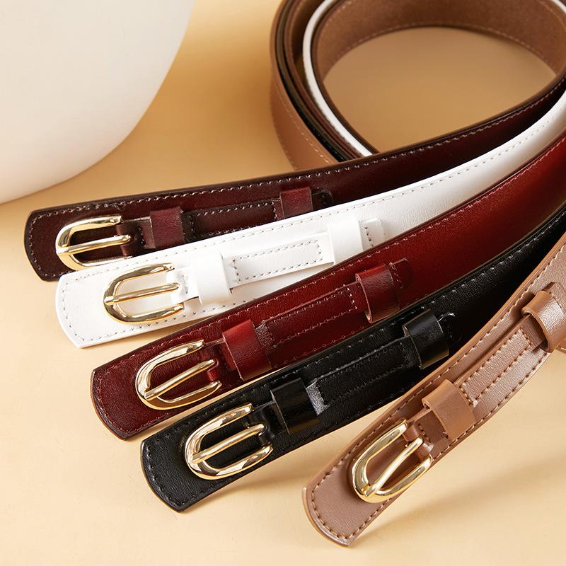 Gürtel für Damen Mode Dünne Gürtel für Damen Neuer Stil Röcke für Damen Kleider für Damen Dekorative Glatte Schnallen für Damen Riemen