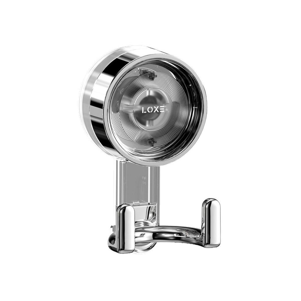 Wall Mounted Vacuum Suction Cup Double Hook No-Drilling Key Towel Hanger Hook For Bathroom Kitchen Removable Storage Hook