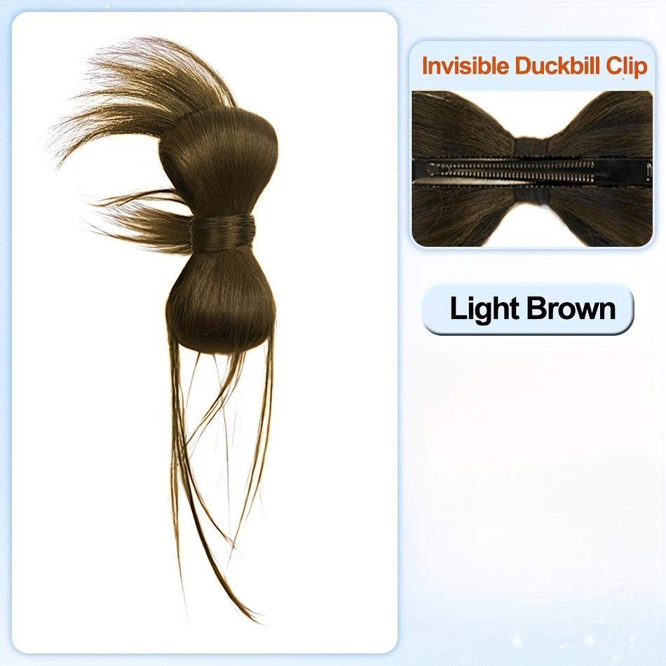 Low Synthetic Bun Ponytail Hair Natural Fluffy Claw Clip Chignon Hair For Women Lazy Bun Wig Bag Hair Accessories For Daily Use