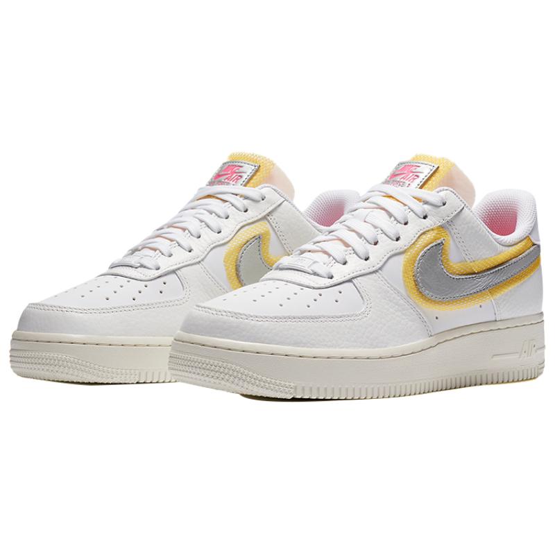 Nike Air Force 1 Low '07 Lx White Metallic Silver Gold Women's Sneakers CZ8104-100