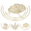 Iron Wall Sculptures Gold Metal Leaf Wall Decor for Living Room Bedroom Office Home